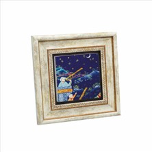 Osmanlı Müneccim Minyatürü Baskılı Doğaltaş Tablo 20CMX20CM KRT-121