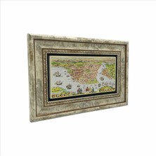 Bizans Haritası Baskılı Doğaltaş Tablo (20X30 Drt-14)
