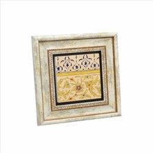 Osmanlı Tezhip Deseni Baskılı Doğaltaş Tablo (20 x 20 Kd-48)