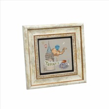 Galata Kulesi Baskılı Doğaltaş Tablo (20 x 20 Krt-26)