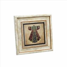 Osmanlı Saray Kaftanı Baskılı Doğaltaş Tablo 20X20 Krt-83