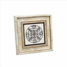 Bizans Dairesel Paneli Baskılı Doğaltaş Tablo 20CMX20CM KD-091