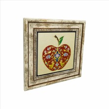Elma Deseni Baskılı Doğaltaş Tablo (25 x 25 Kd-6)