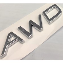 Volvo XC90 Uyumlu Awd Krom Bagaj Yazısı Arması Logosu 3m 3D Abs