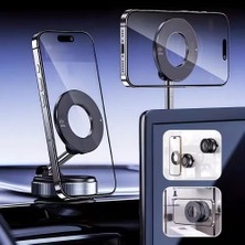 Kılıf Sipariş Manyetik Vakumlu Katlanabilir Araç Telefon Tutucu Ayna-Cam-Araba Magsafe Araç Tutucu
