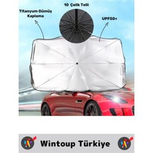 Premium Titanyum Gümüş Kaplama Uzun Ömürlü Uv Koruyucu Araç Içi Ön Cam Şemsiye Güneşlik