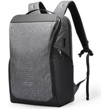 Mark Ryden Travelessentials Su Geçirmez USB Şarj Girişli Hafif Ergonomik ve Günlük Kullanıma Uygun 17.3” Laptop Uyumlu Gri Sırt Çantası