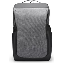 Mark Ryden Travelessentials Su Geçirmez USB Şarj Girişli Hafif Ergonomik ve Günlük Kullanıma Uygun 17.3” Laptop Uyumlu Gri Sırt Çantası