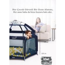 Safari Çocuk-Bebek Oyun Parkı-Çadırı +50 Uv Korumalı, Kolay Kurulum, Alüminyum Sağlam Gövde, Tse-Ce