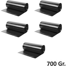 Omeyva Endüstriyel Jumbo Boy Siyah Çöp Torbası Poşeti - 700 Gr. - 90 Litre - 80 x 110 cm / 10 Adetlik 5 Rulo