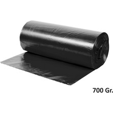 Omeyva Endüstriyel Jumbo Boy Siyah Çöp Torbası Poşeti - 700 Gr. - 90 Litre - 80 x 110 cm / 10 Adetlik 5 Rulo