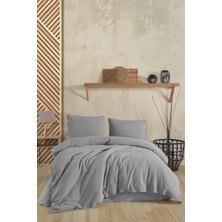 Elart Lina Çift Kişilik Nevresim Takımı 4 Parça Gri