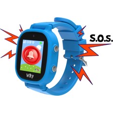 Wiky Watch 5e ESim Kartlı Akıllı Çocuk Saati - Görüntülü ve Sesli Arama, Sesli Mesajlaşma, Gps, Sos, Güvenli Alan, Güvenli Liste, Konum Takibi  (E-Sim) (Sadece Turkcell E-Sim) - Mavi