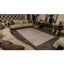 Kreasyon Halı Cunda CN016 Bej Uzun Ömürlü Yumuşak Dokulu Salon Mutfak Koridor Oturma Odası Yolluk Halı