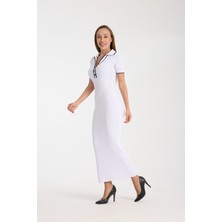Polo Yaka Fit Kesim Ribana Elbise DNV-000107