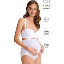 Özkan 23582 Kadın Pamuklu Likralı Yumuşak Esnek Süprem Hamile Lohusa Yüksek Bel Bato Külot