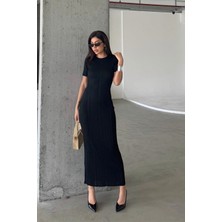 Düz Formlu Triko Maxi Elbise DNV-000134