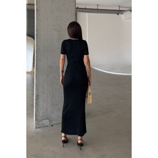 Düz Formlu Triko Maxi Elbise DNV-000134