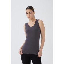 Kolsuz U Yaka Pamuklu Kadın Body T-Shirt 2049- Likralı Vücuda Oturan Body