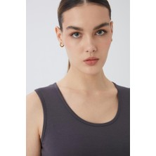 Kolsuz U Yaka Pamuklu Kadın Body T-Shirt 2049- Likralı Vücuda Oturan Body