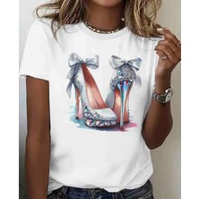 Ayakkabı Baskılı Özel Tasarım Oversize Tshirt