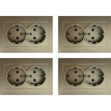 Ovivo Grano Titanyum Ikili Topraklı Priz