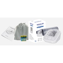 Wohler Üst Koldan Ölçer Dijital Tansiyon Aleti Nabız Ölçer USB Girişli 99 Ölçüm Hafıza Çantalı