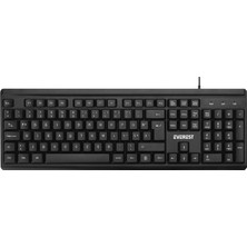 Everest KB-741F Siyah-Gri USB 2 Metre Bakır Kablolu Tamamen Türkçe F Klavye