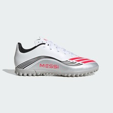 adidas F50 Messi Club Çocuk Beyaz Halı Saha Kramponu.-