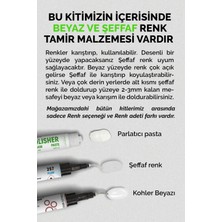Nnrepaır - 2 Renk : Beyaz - Şeffaf - Seramik, Akrilik, Porselen, Kuvars, Granit, Fayans, Mermer Için Yüzey Tamir Kiti