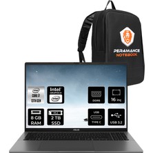 Asus Vivobook S16 Intel Core I7 13620H 8gb 2tb SSD 16" Fhd+ 144Hz Freedos Taşınabilir Bilgisayar & Per4 Çanta S3607VARP077P304