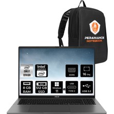 Asus Vivobook S16 Intel Core I7 13620H 8gb 512GB SSD 16" Fhd+ 144Hz Windows 11 Home Taşınabilir Bilgisayar & Per4 Çanta S3607VARP077P322