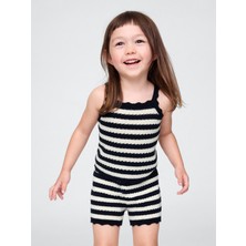 Gap Kız Bebek Siyah Dantel Kenarlı Kroşe Atlet