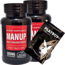 Manup Erkeklere 2ADET 30 Lu Soft Gel Formunda Özel Bölge Şekillendirme Destekleyici Brk:16 + Hediy.e Playboy Kayan Jel