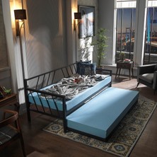 Unimet Glory Yavrulu Karyola Daybed Tek-Çift Kişilik Metal Karyola Siyah