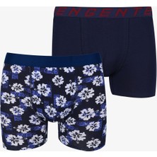 Erkek 2'li Pamuklu Likralı Boxer