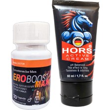 Ero Boost Max Testo 30 Lu Kaps + Hors Active Cream 50 ml / Erkeklere Özel Katılaştırıcı Set