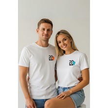 Kişiye Özel Ateş ve Su Tarih Baskılı Sevgili Kombini Sevgiliye Hediye Unisex T-Shirt/tişört