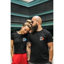 Kişiye Özel Ateş ve Su Tarih Baskılı Sevgili Kombini Sevgiliye Hediye Unisex T-Shirt/tişört