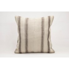 El Yapımı Kilimden Yapılmış Vintage Kırlent Kılıfı, Yün, 50X50 cm