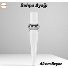 Elips Sehpa Ayağı 42 cm Plastik Beyaz Masa Ayak Mutfak Sehpası Yemek Masası Mobilya Ayakları Beyaz