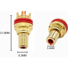 Healeele Sagrado Adet Rca Jack Hıfı Terminalleri Pom Yalıtım Rca Soket Adaptörü Av Terminali Fono Konektörü, Altın, Altın Kaplama (Yurt Dışından)