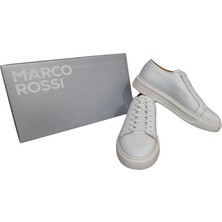 Marco Rossi – Milano Beyaz Hakiki Deri Erkek Sneaker
