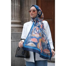 Baştacı Soft Batik 0343 Lacivert Şal