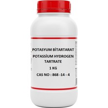 Zürih Ticaret Potasyum Bitartarat 1 Kg - Potassium Hydrogen Tartrate - (CAS No : 868-14-4)