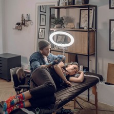 18İnç Kumandalı Ring Light Stüdyo Işığı Ürün Çekim Işığı Dövme Tatto Makyaj Işığı Büyük Boy Yuvarlak LED Işığı