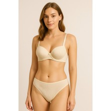 Ebru Miko Briefs Alt Nefes Alan Dolgusuz Gawzera Sütyen Takımı