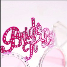Bride To Be Yazılı Pembe Taşlı Bekarlığa Veda Parti Gözlüğü
