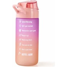 ELİT81 Motivasyonel Cam Su Şişesi Turuncu-Mor Bpa Içermez 500ML