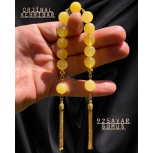 Baltık Damla Kehribar Zaza Tesbih - 925 Ayar Gümüş Püskül Tasarım